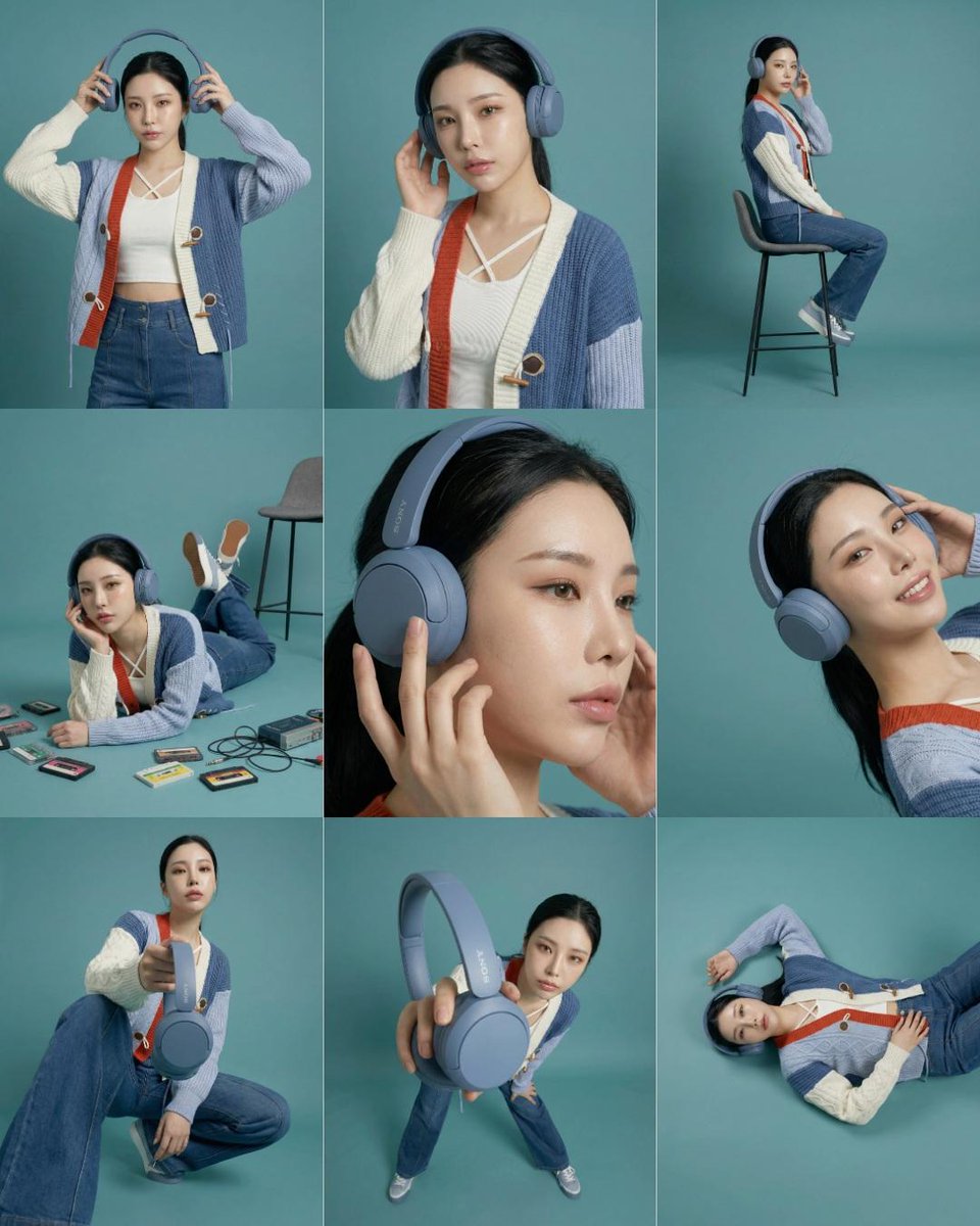 3x3 Storyboard Grid of a Young East Asian Woman 1