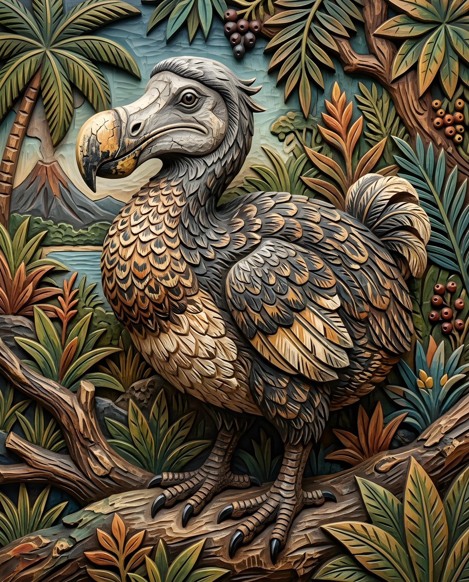 Infographic / Edu Visual - Realistic Dodo Bird Illustration