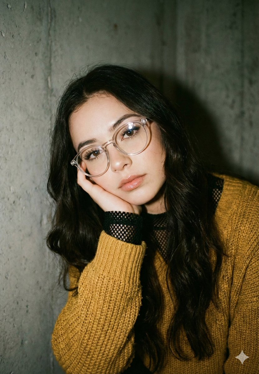 Mustard Sweater Aesthetic Portrait Prompt 1