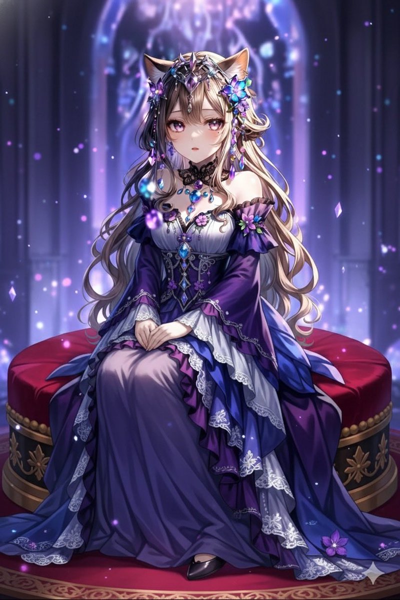 Anime-style seated portrait from face image 2