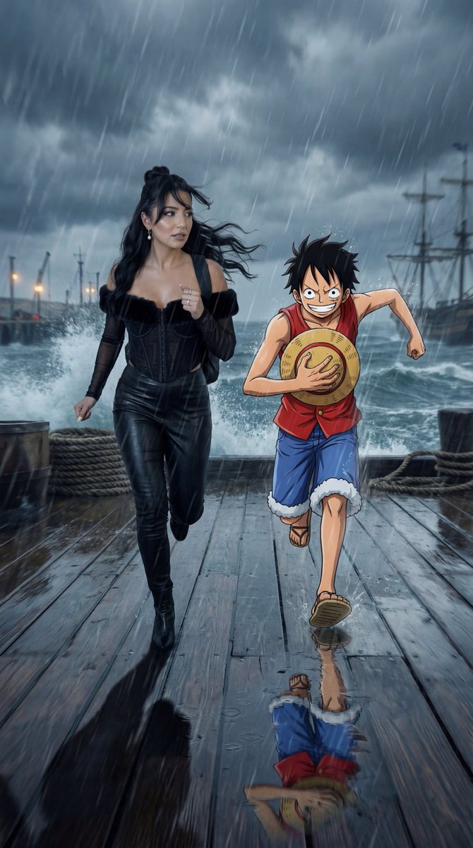 Cinematic Anime/Reality Action Blend Prompt 1