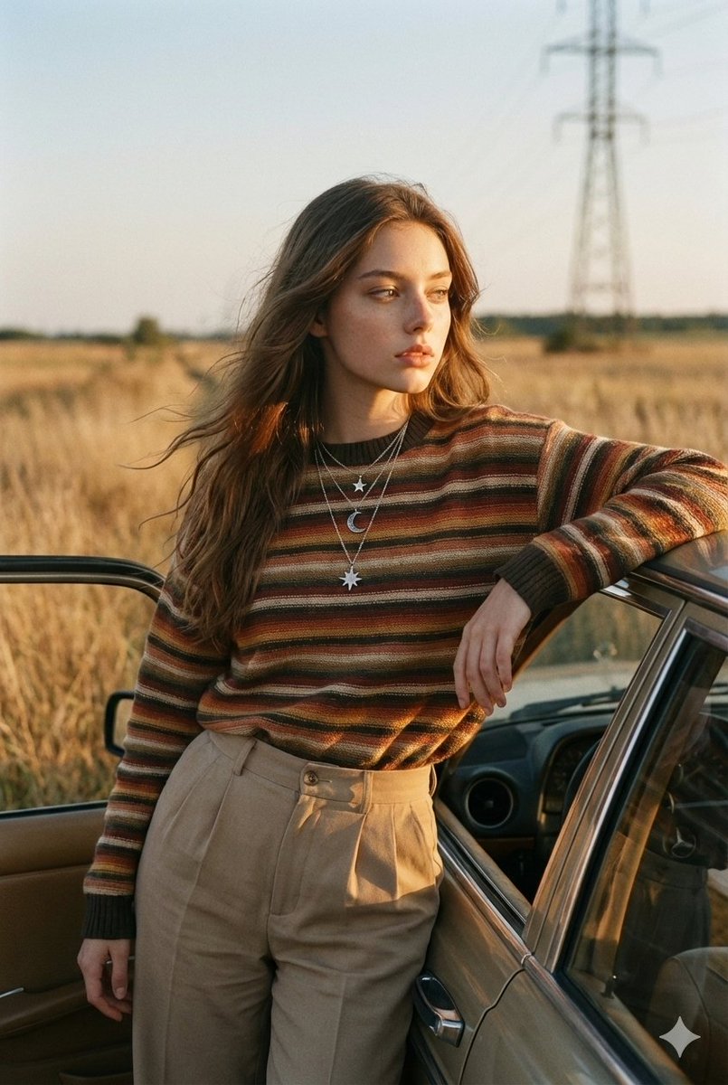 Vintage Analog Portrait in Golden Hour Countryside 1