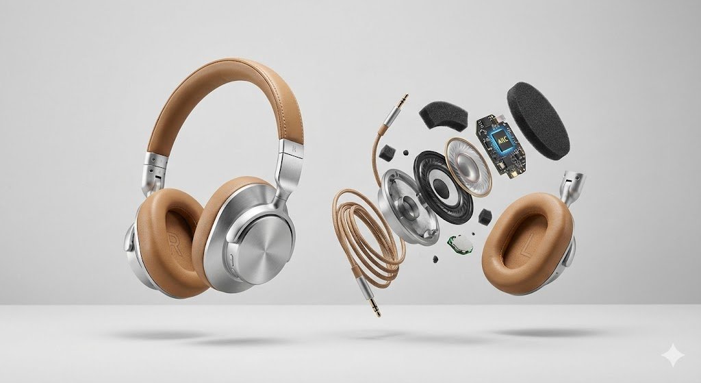 Advertising Visual Prompt: High-End Headphone Product Shot 1