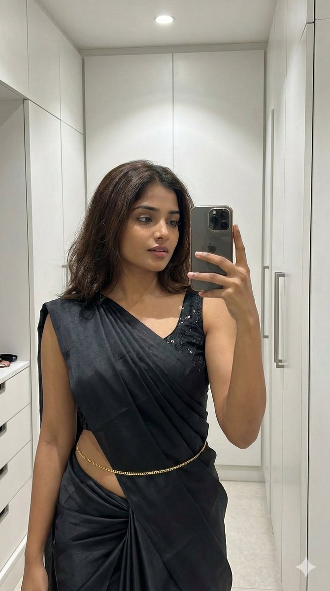 Ultra-Photorealistic Saree Mirror Selfie 3
