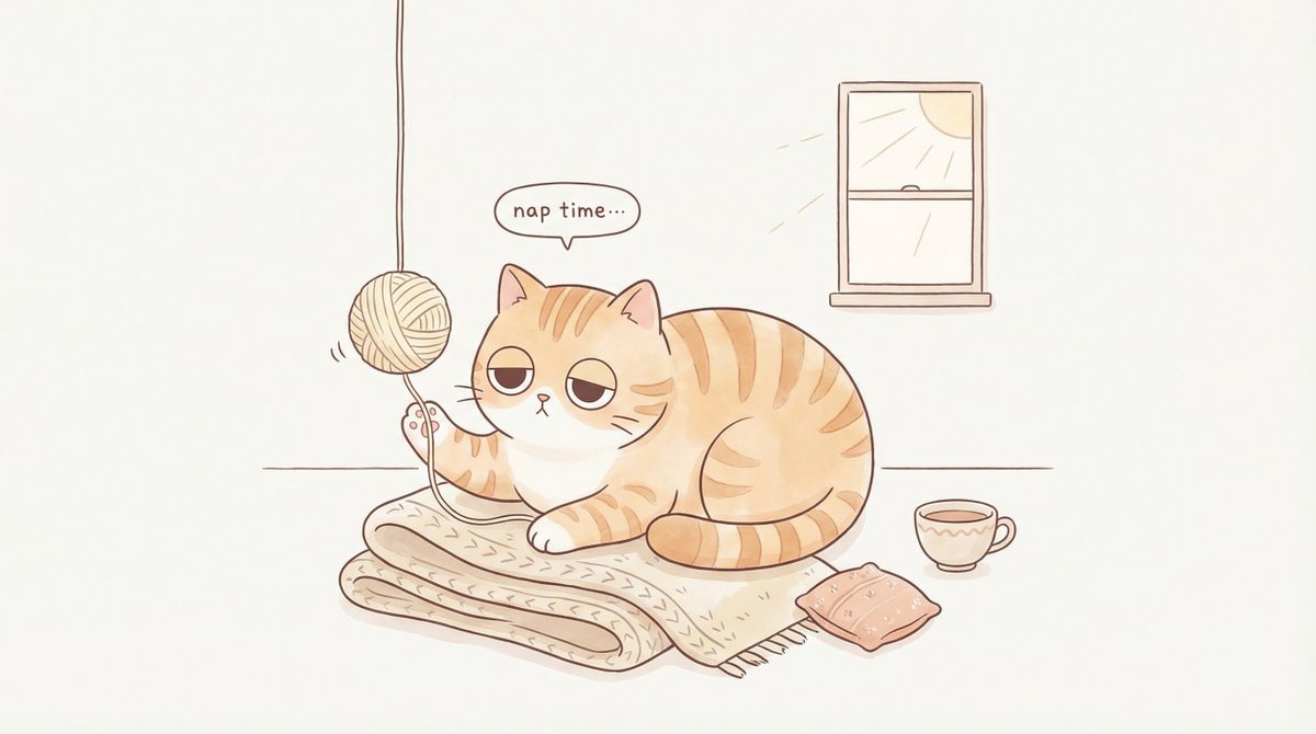 Cozy Minimal Line Art Character Study 4