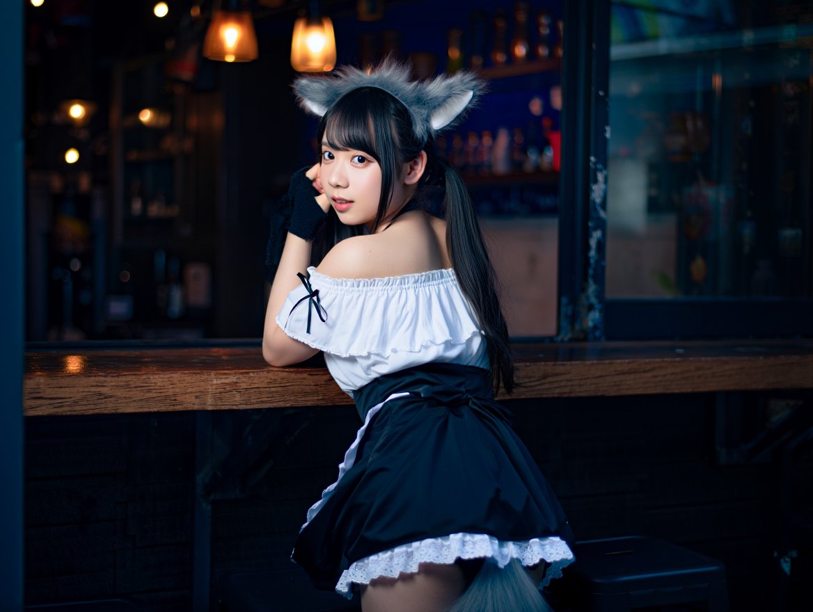 Cozy Maid Café Portrait with CCTV Aesthetic 2