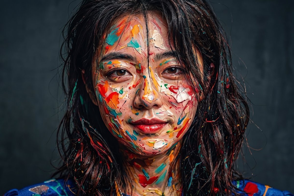 Artistic Paint Splash Cinematic Portrait 1