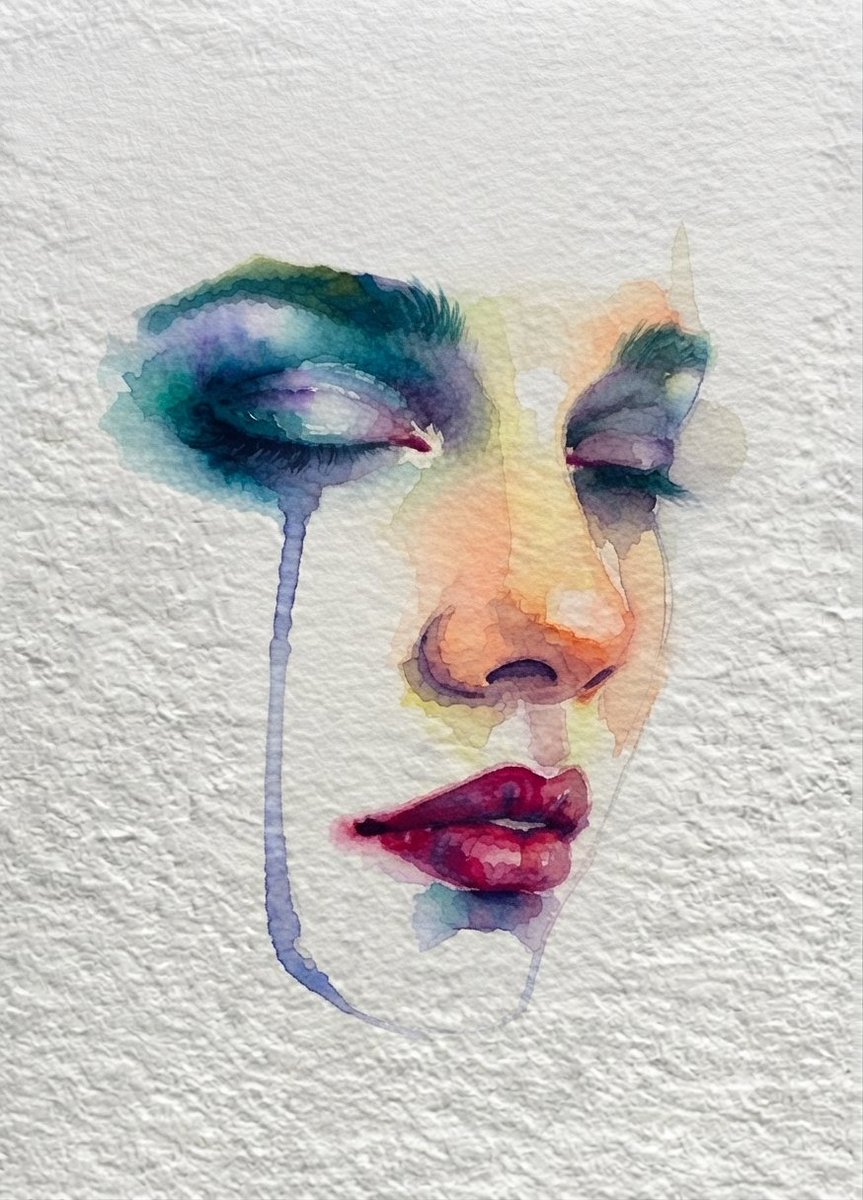 Emotional Watercolor Grief Art 2