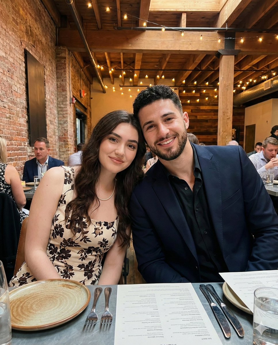 Intimate Portrait of a Couple in an Upscale Restaurant 2