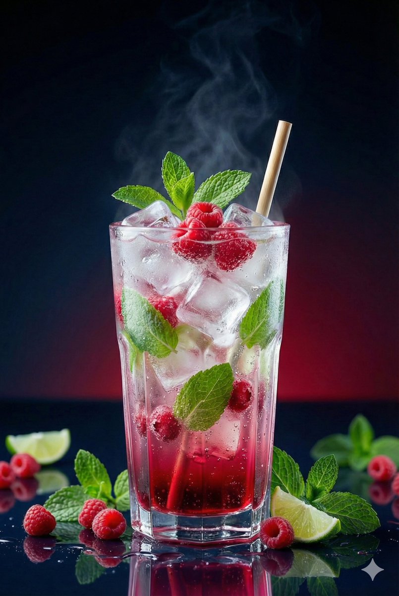 Premium Studio Shot of Blueberry Mint Iced Drink 3
