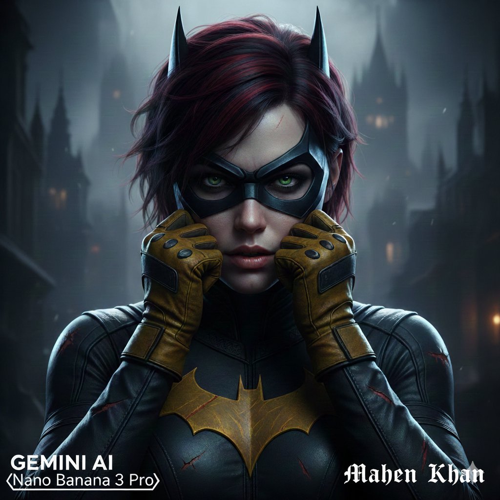 Gothic Noir Vigilante Portrait (Batgirl Inspired) 2