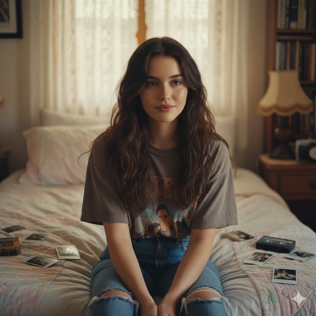 Nostalgic 1990s Bedroom Portrait 1