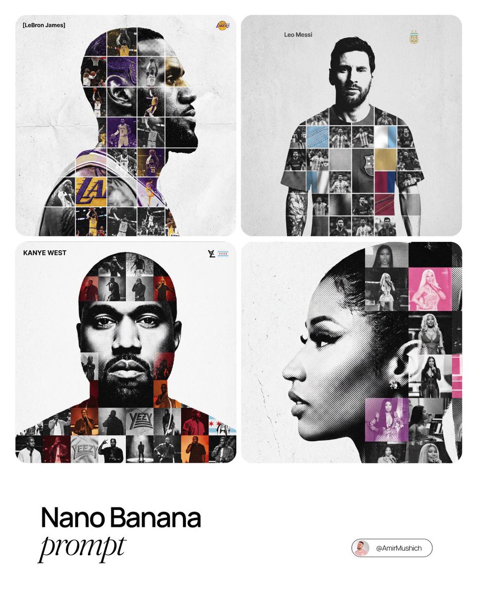 Photo-Grid Tribute Poster Design Prompt 1