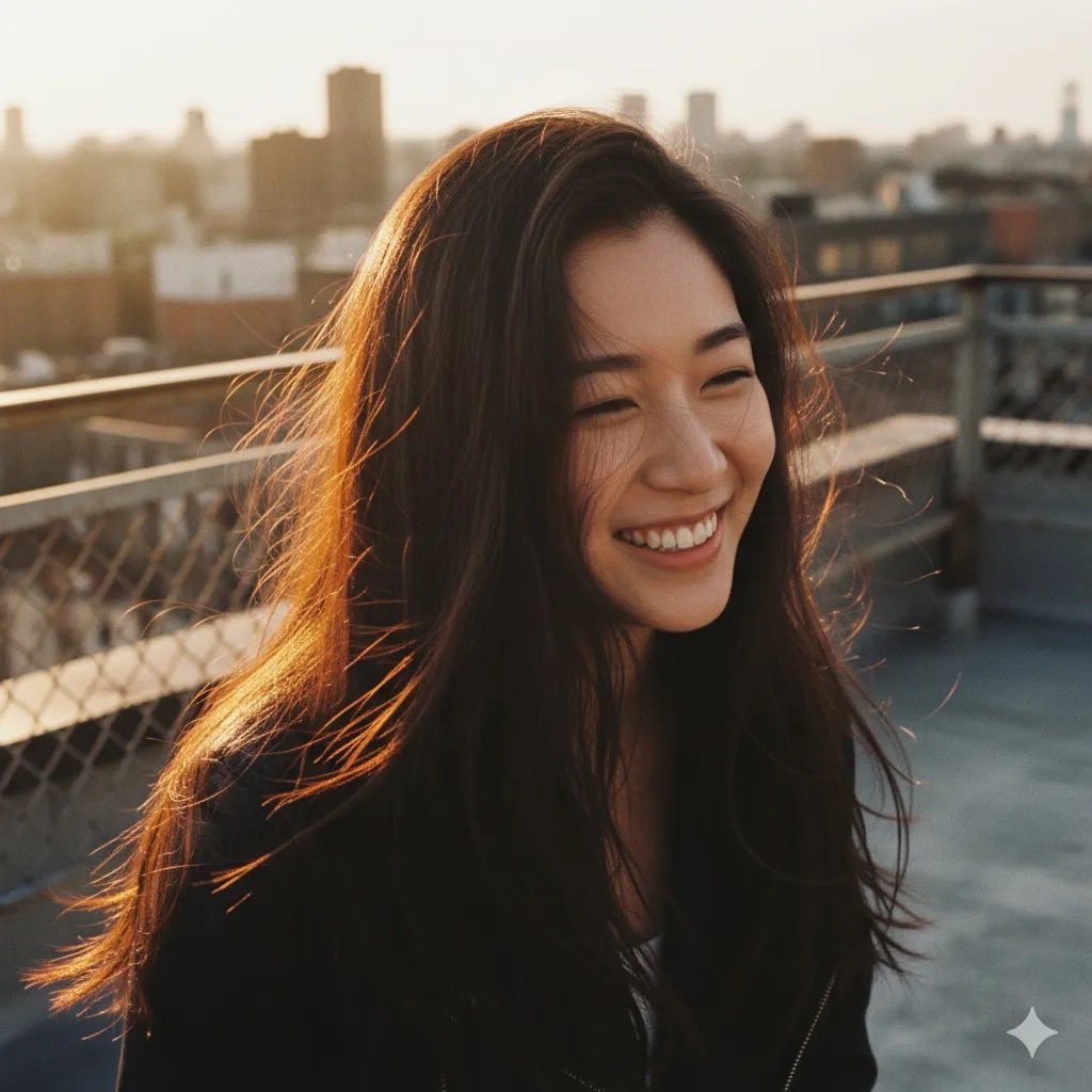 Rooftop Golden Hour Cinematic Portrait 1