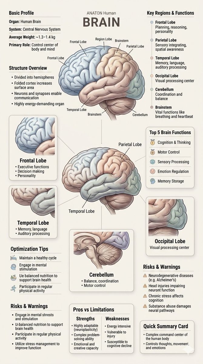 Human Anatomy Educational Infographic 2