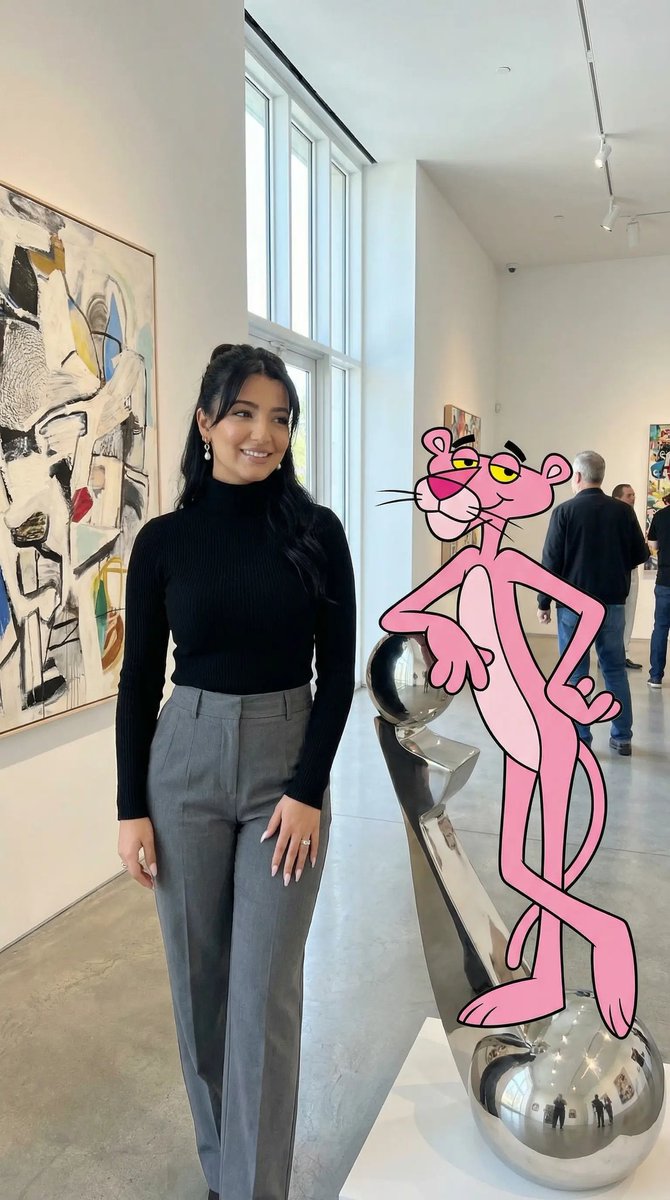 Ultra Photoreal Cartoon Reality Scene with Pink Panther 1