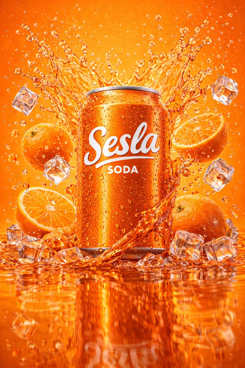 Hyper-Realistic Soda Can Splash Commercial Photo 2