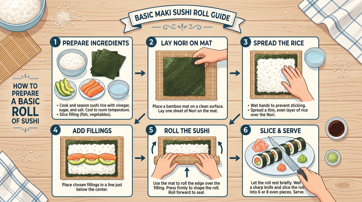 Sushi Roll Instruction Diagram 2