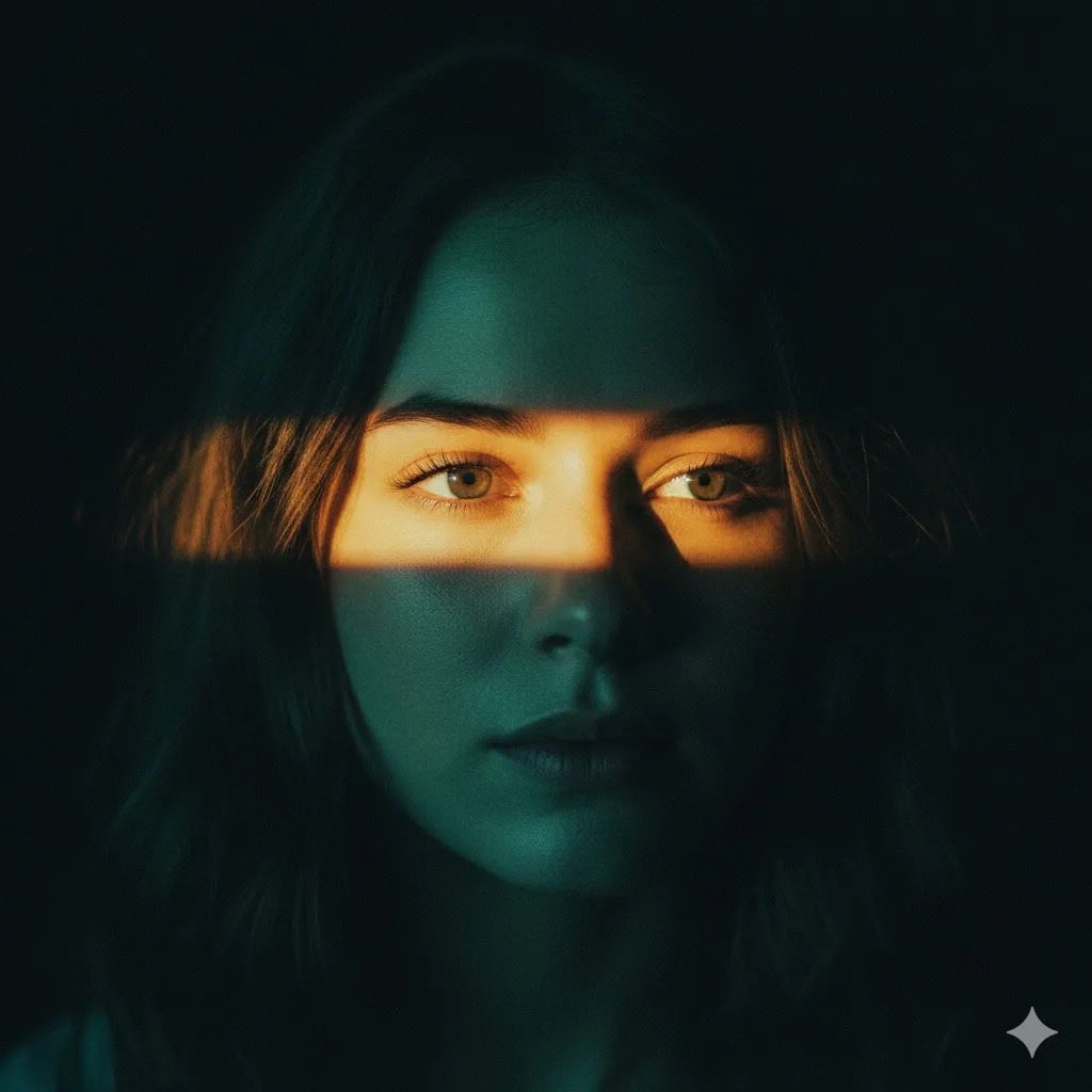 Cinematic Portrait with Dramatic Light Strip 2