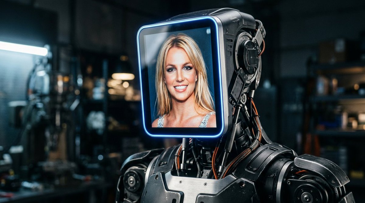 Sleek LCD-Face Robot Prompt 4
