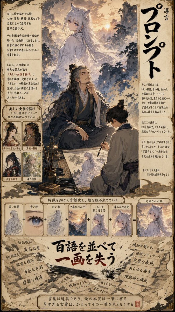 Infographic / Edu Visual - Manga Infographic: AI Prompt Engineering