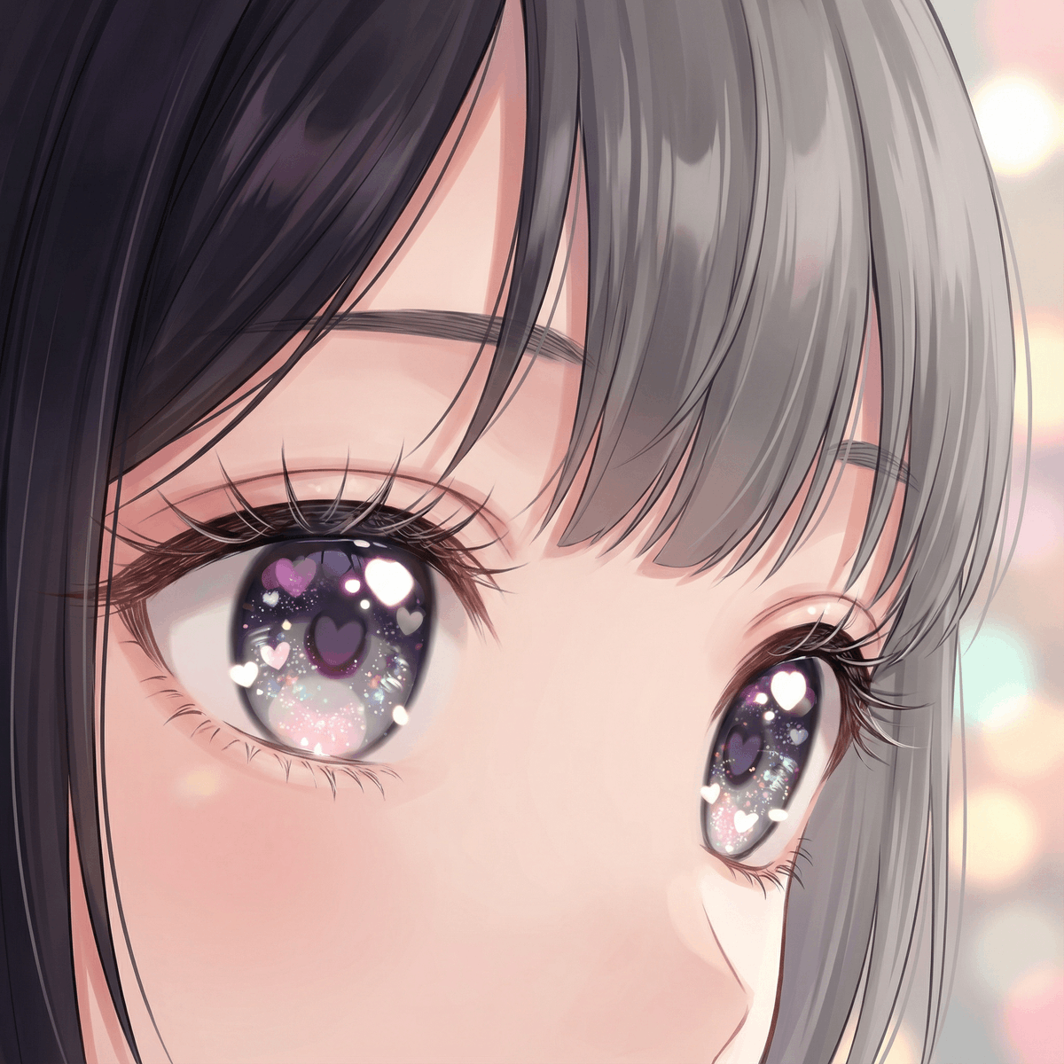 Modern Moe Anime Illustration of a Teenage Girl's Eyes 1