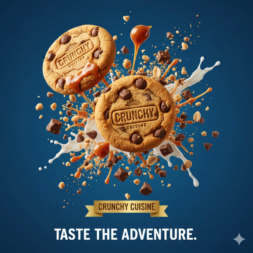 Hyper-realistic commercial food photography of chocolate chip cookies 2