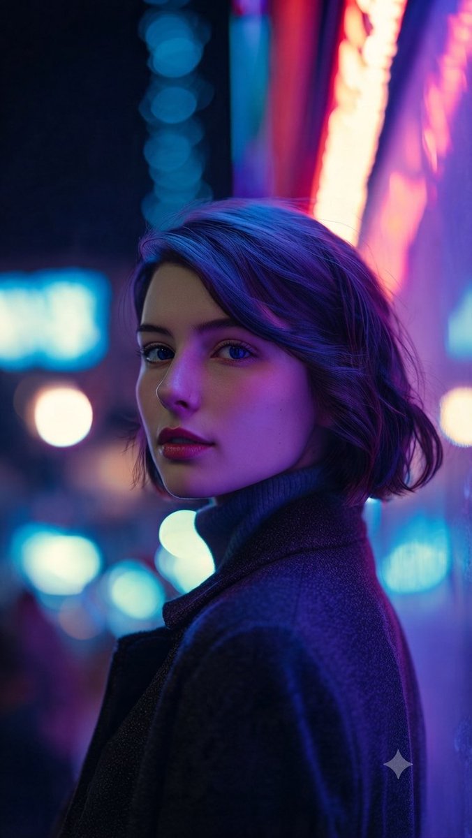 Neon City Cyber-Noir Portrait 4