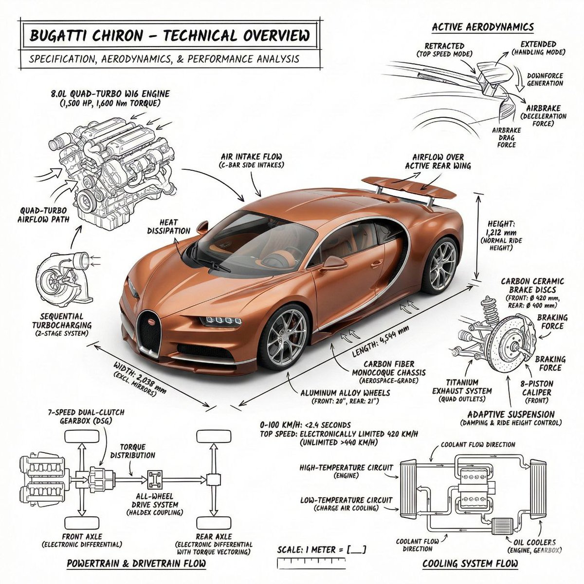Infographic image of Mustang GTD with technical annotations 2