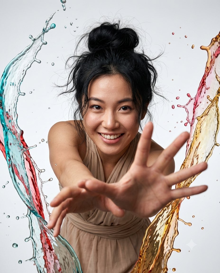 Cinematic Liquid Splash Portrait 2