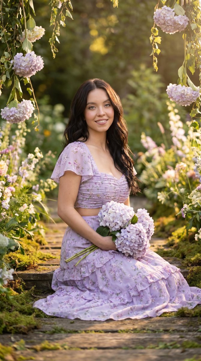 Cottagecore Garden Path Portrait 1
