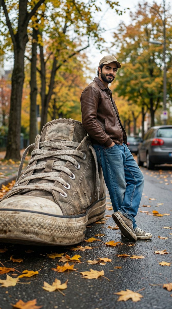 Forced-Perspective Giant Sneaker Street Scene 1