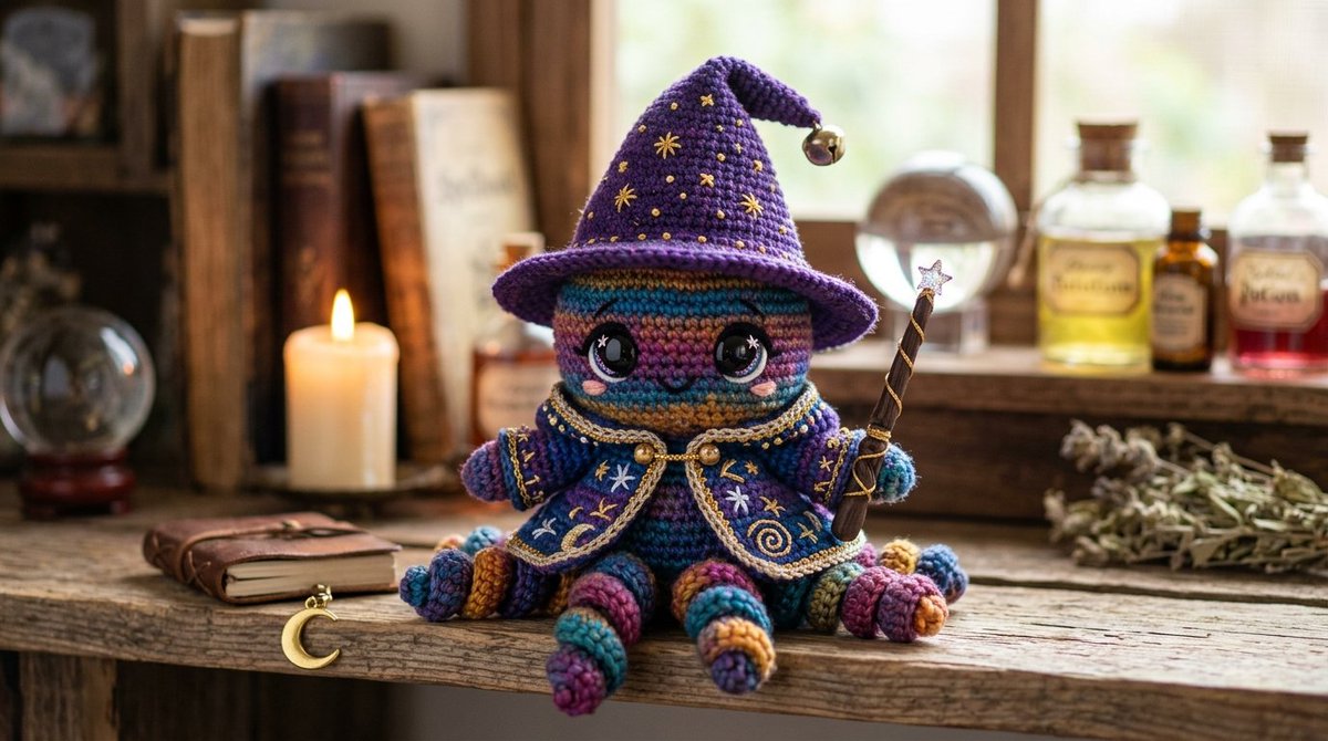 Cute Amigurumi Wizard Plush 2