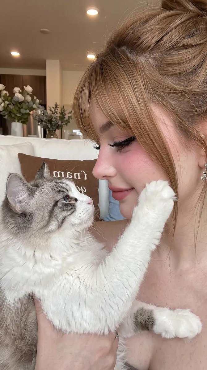 Candid Indoor Portrait with Cat 2