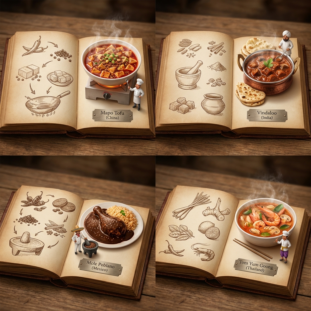 2x2 Grid Pop-Up Cookbook Diorama Prompt for Nano Banana