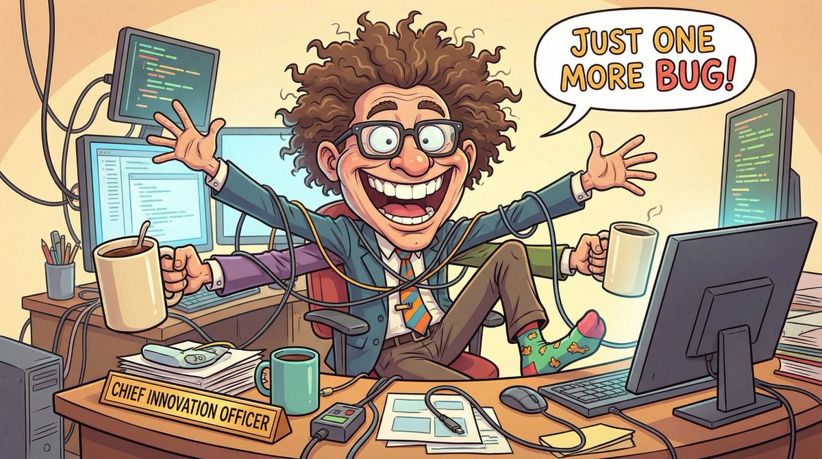 Humorous Caricature of a Professional 3