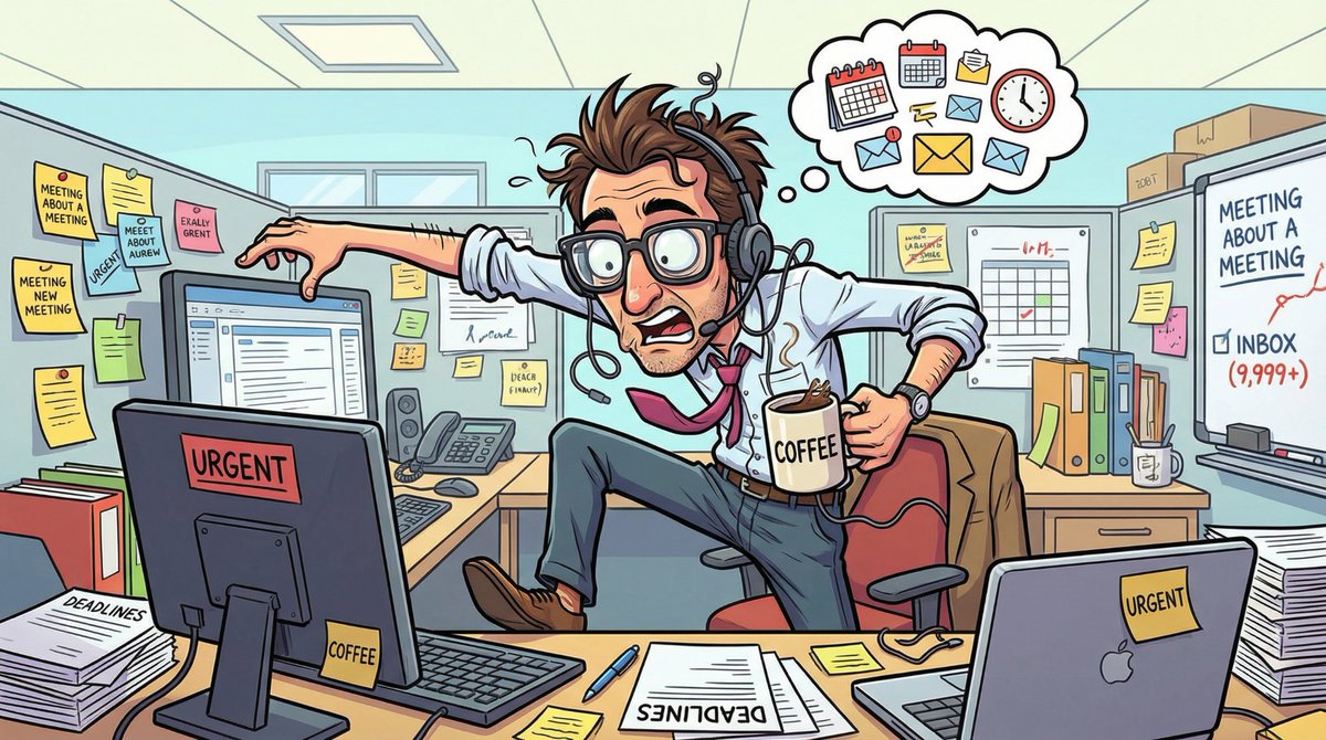 Humorous Caricature of a Professional 4