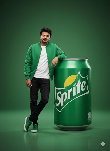Hyper-realistic Studio Portrait with Oversized Product Integration (Sprite) 2