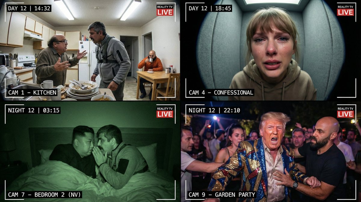 Raw Reality TV Broadcast Screenshots (2x2 Grid) 1