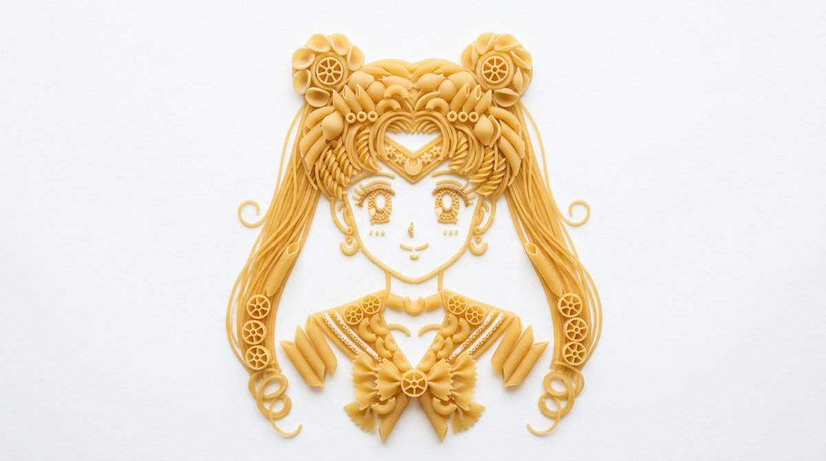 Pasta Art Bust Portrait 3