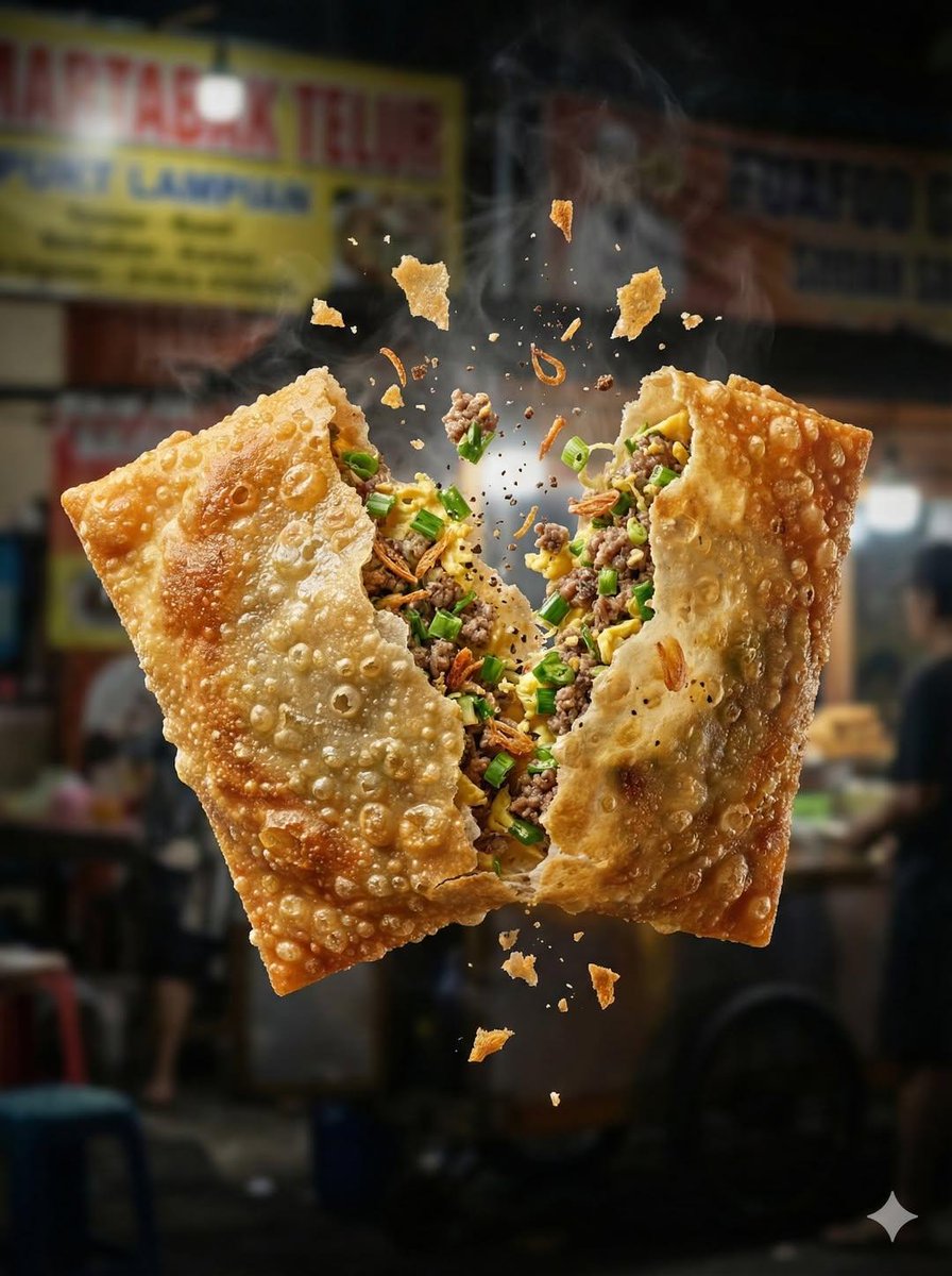Macro Food Photography of Tearing Martabak Telur 4