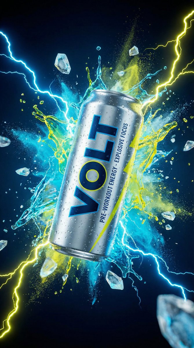 Energy Drink Product Explosion Commercial Prompt Template 2
