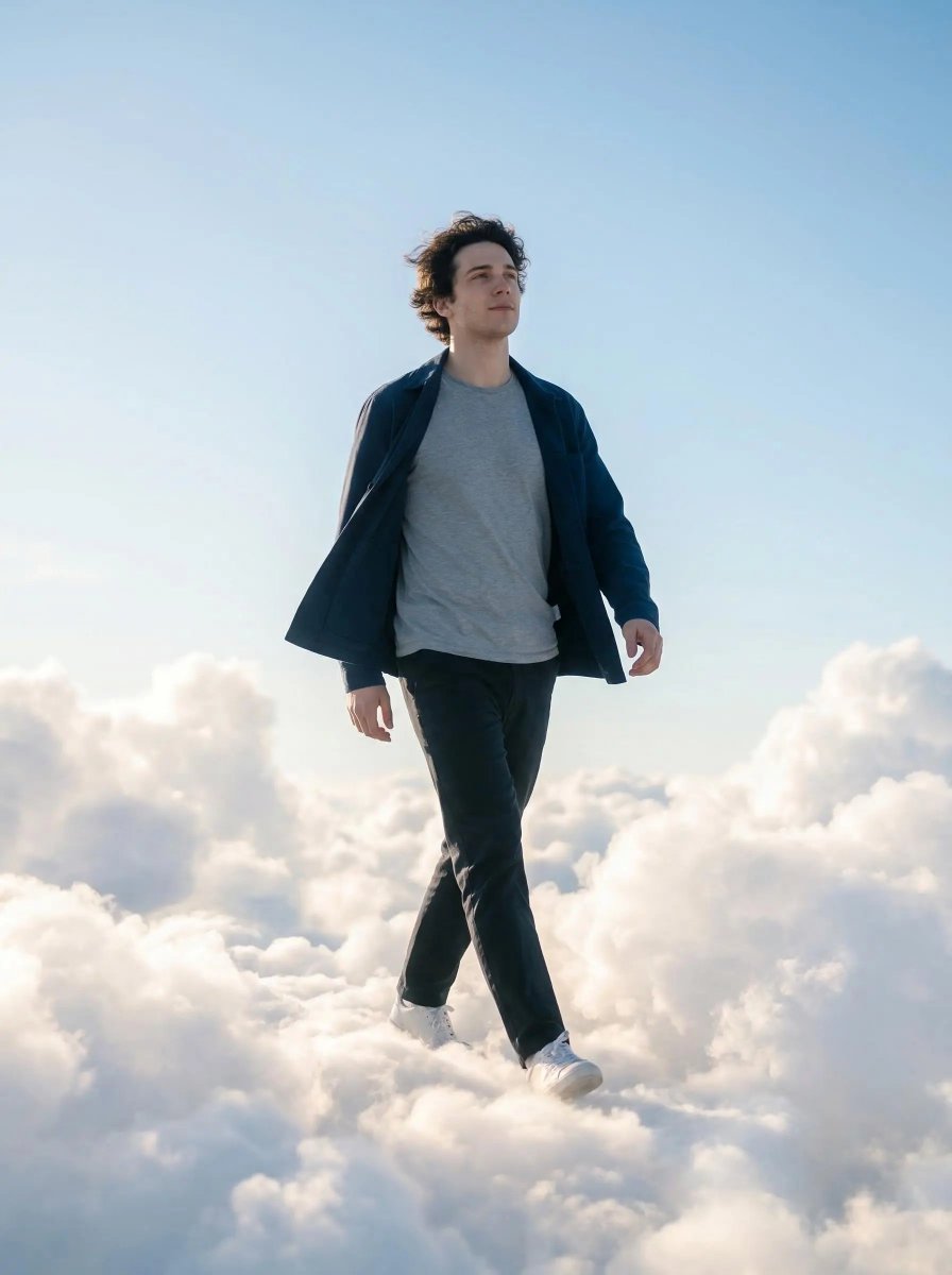 Dreamy Cinematic Cloud Walk Prompt for Nano Banana 2 1