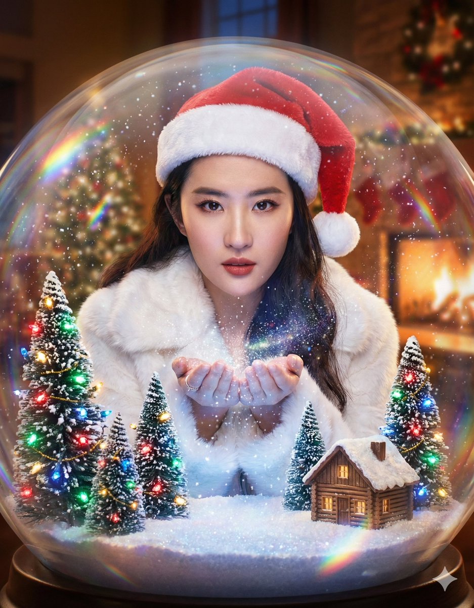 Surreal Character Trapped in a Giant Christmas Snow Globe 1