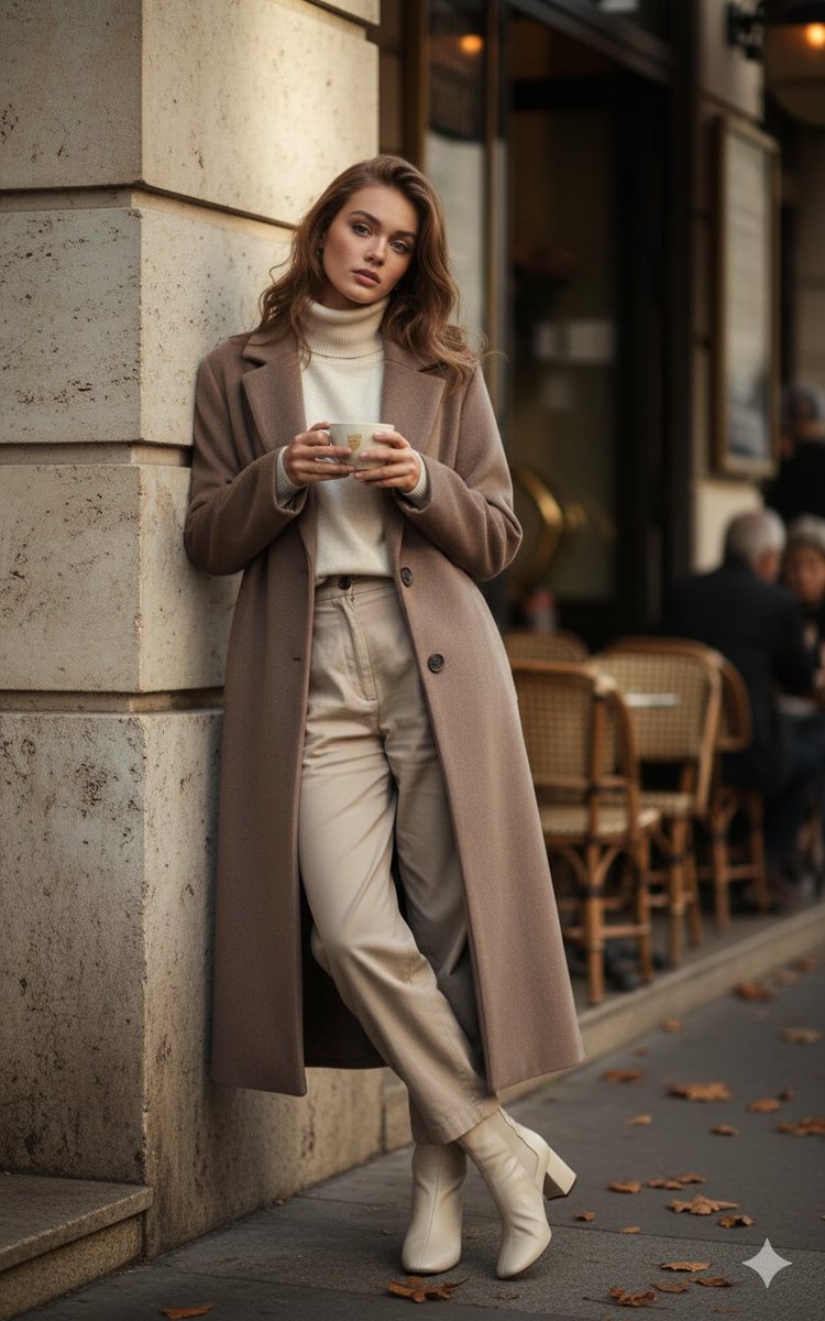 Autumn City Vibe Full-Body Shot Prompt 1