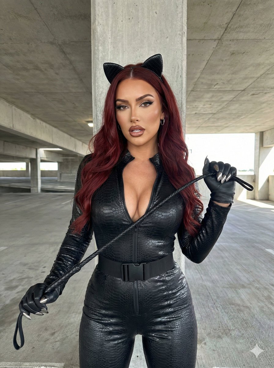 Catwoman Cosplay in Parking Garage 5