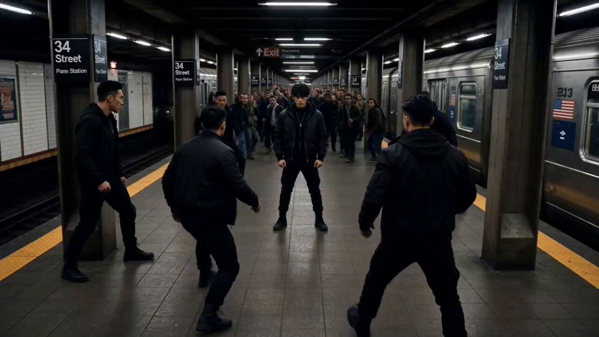 Superhuman Subway Fight Scene