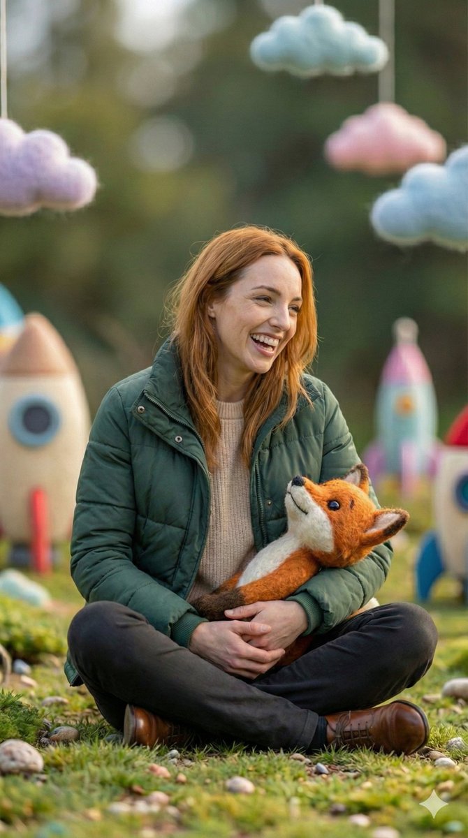 Photorealistic Human and Felt Fox Hybrid 2