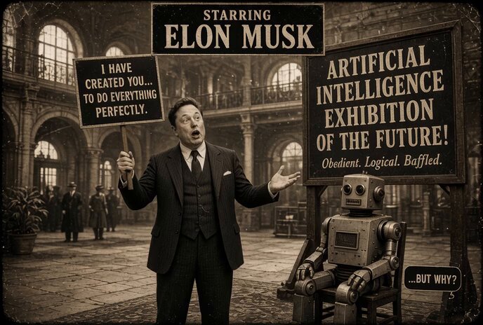 Silent Movie Parody with Elon Musk 1