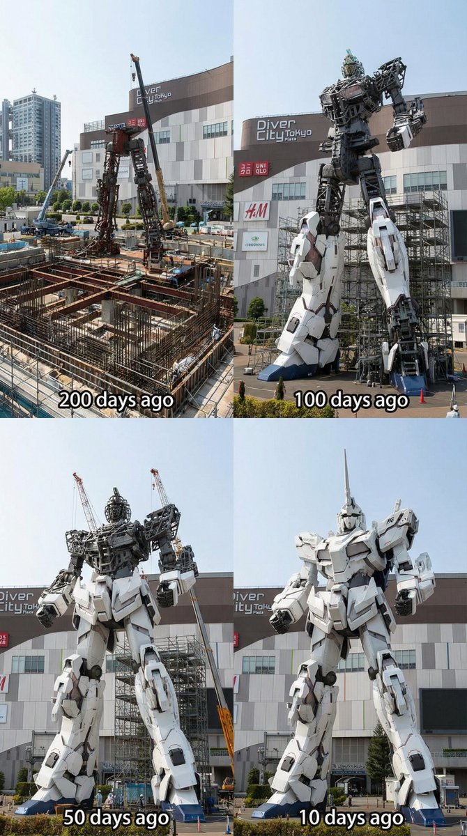 Odaiba Gundam Construction Process Visualization 1